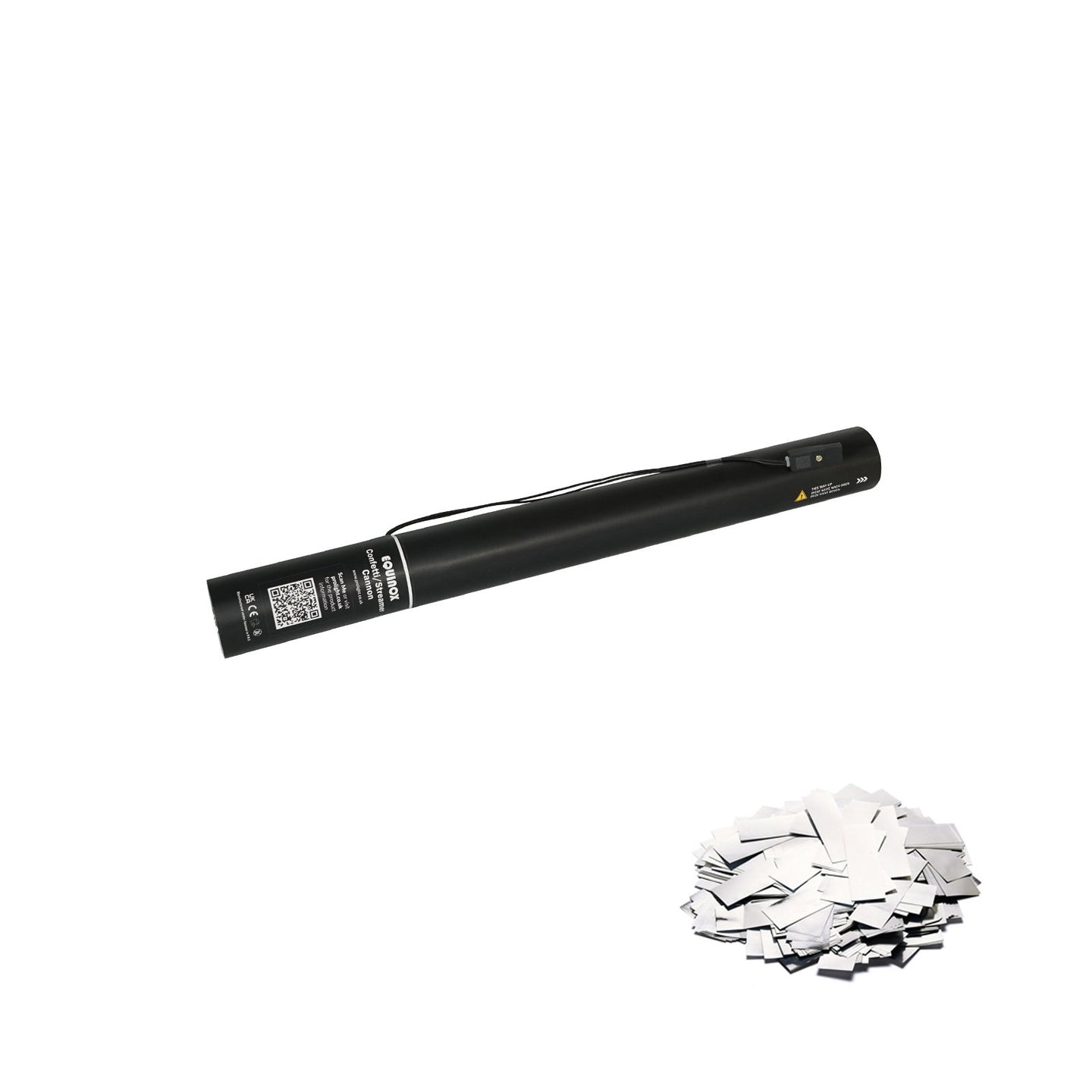 Equinox Electric Confetti Cannon 50cm Silver Metallic - Main View