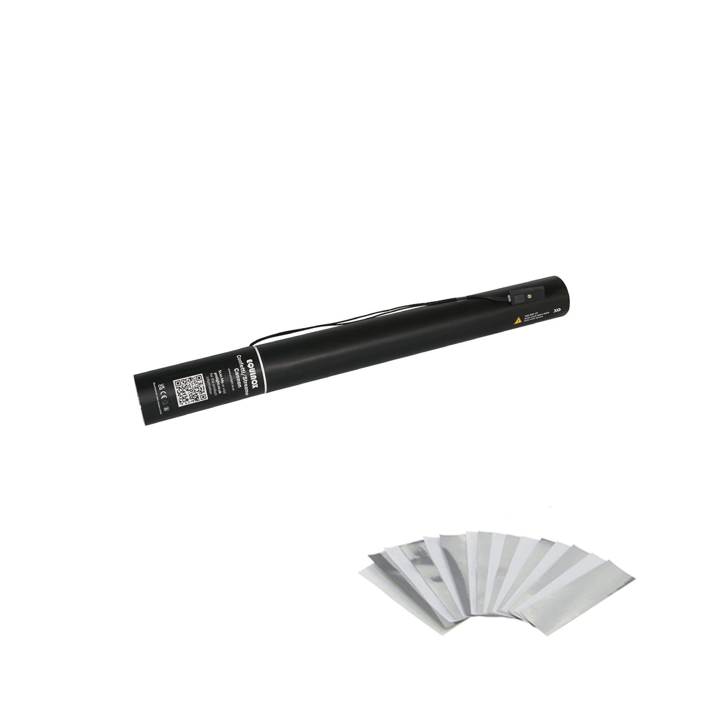 Equinox Electric Confetti Cannon 50cm White and Silver Metallic - Main View