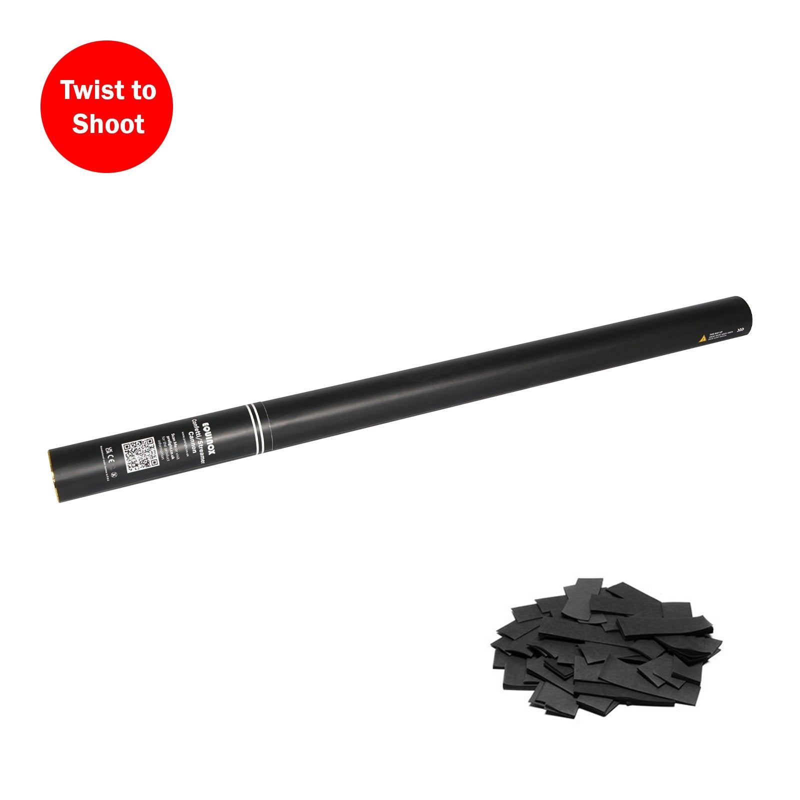 Equinox Handheld Confetti Cannon 80cm Black - Main View