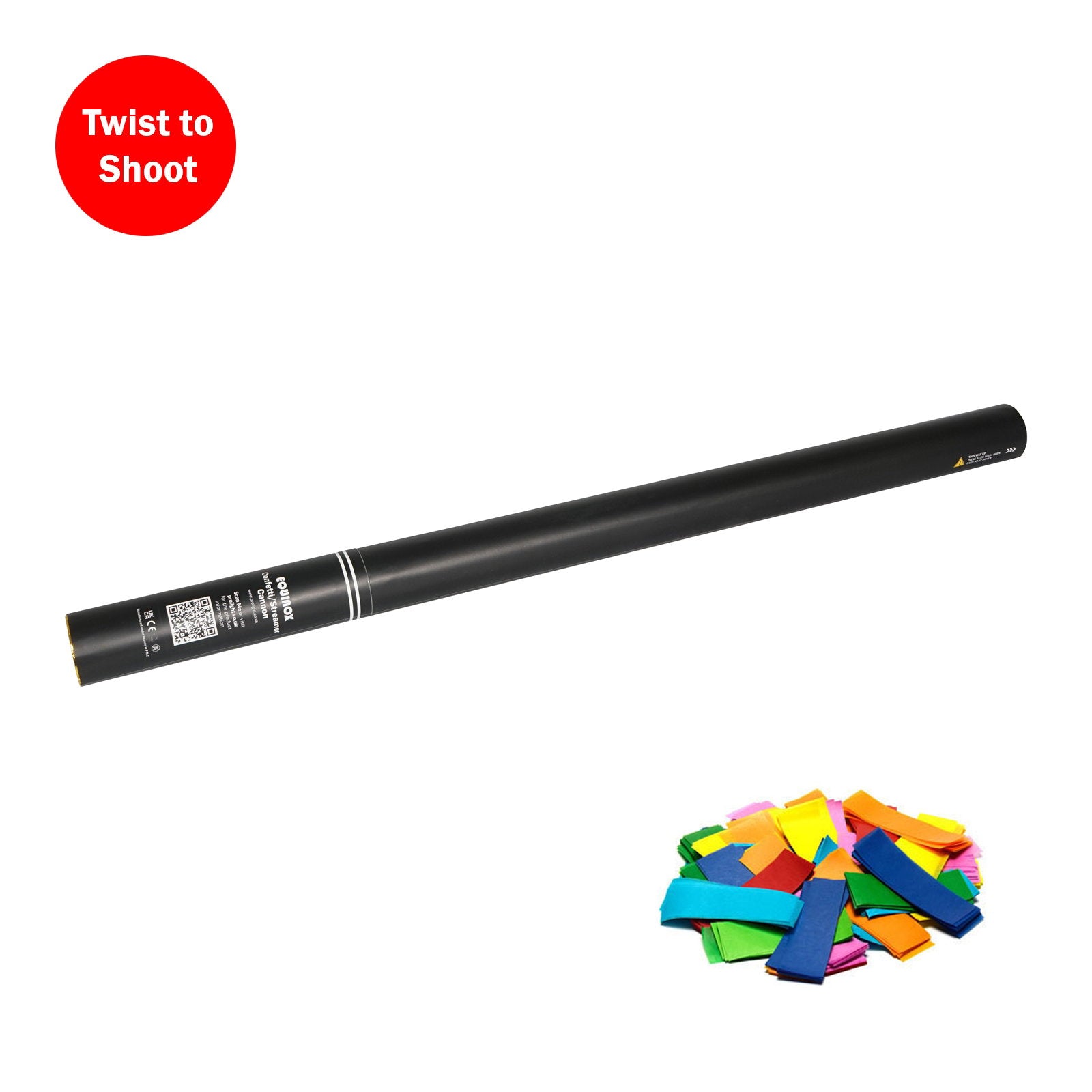 Equinox Handheld Confetti Cannon 80cm Multicoloured - Main View