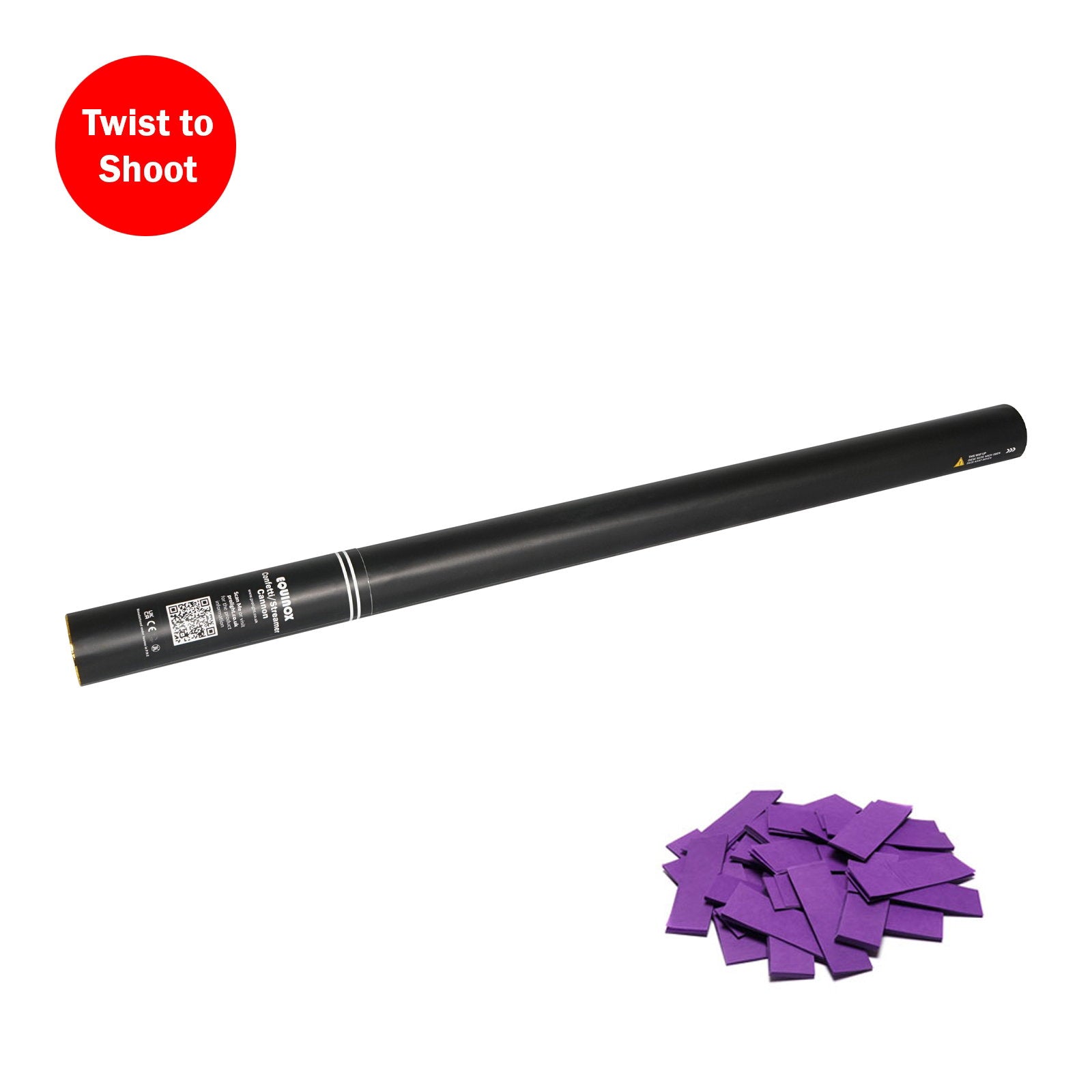 Equinox Handheld Confetti Cannon 80cm Purple - Main View