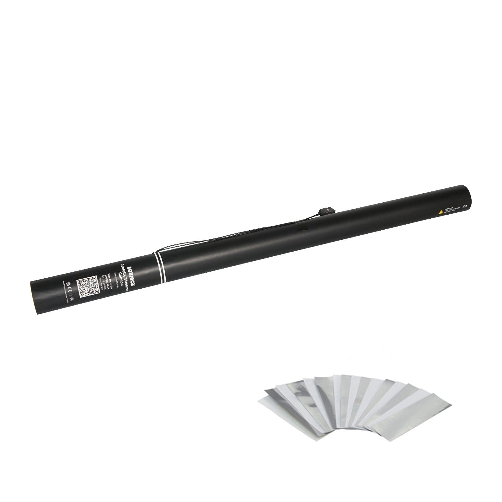 Equinox Electric Confetti Cannon 80cm White and Silver Metallic - Main View