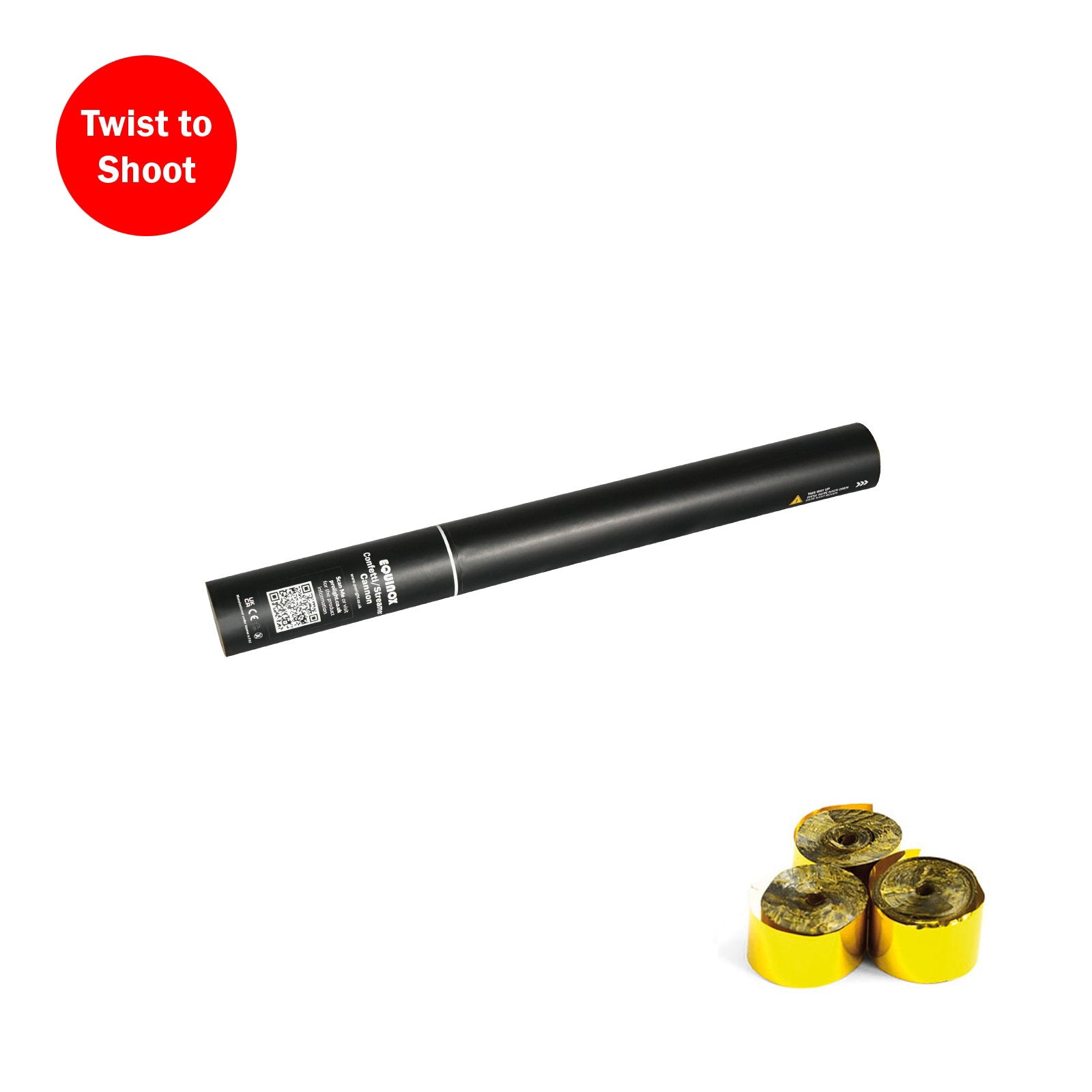 Equinox Handheld Streamer Cannon 50cm Gold Metallic - Main View
