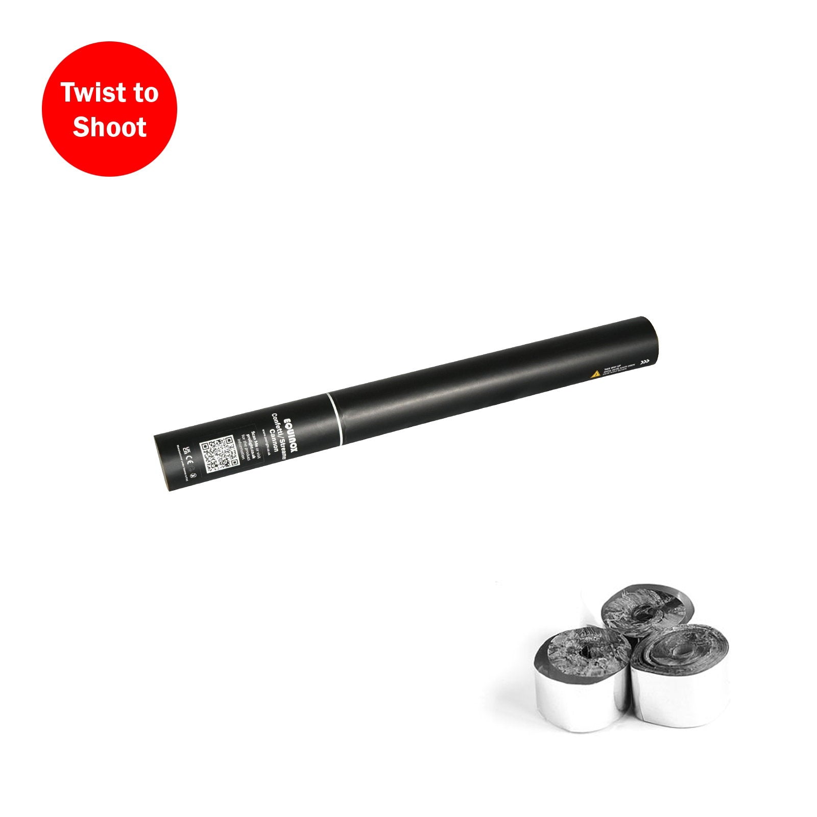Equinox Handheld Streamer Cannon 50cm Silver Metallic - Main View