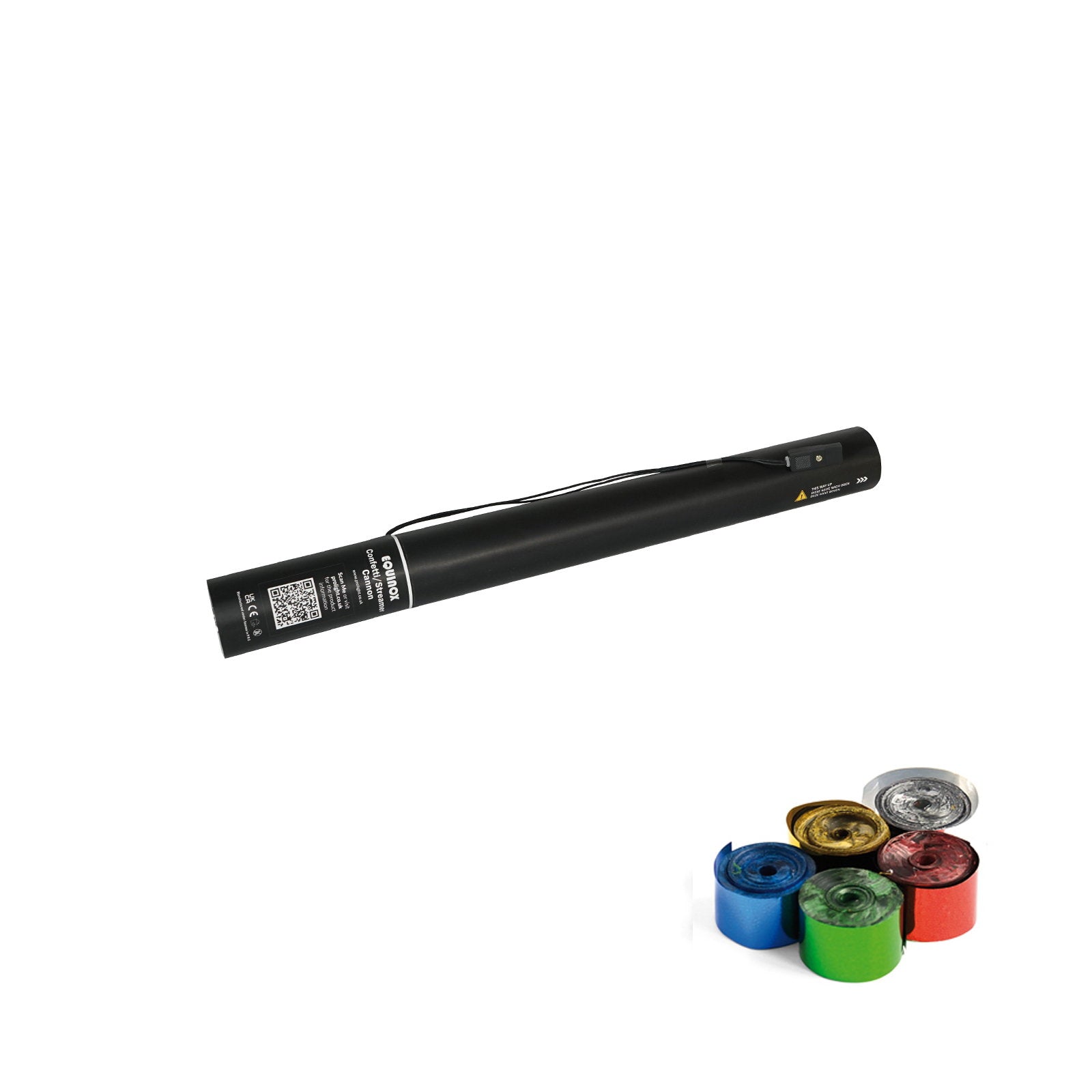 Equinox Electric Streamer Cannon 50cm Multicoloured Metallic - Main View