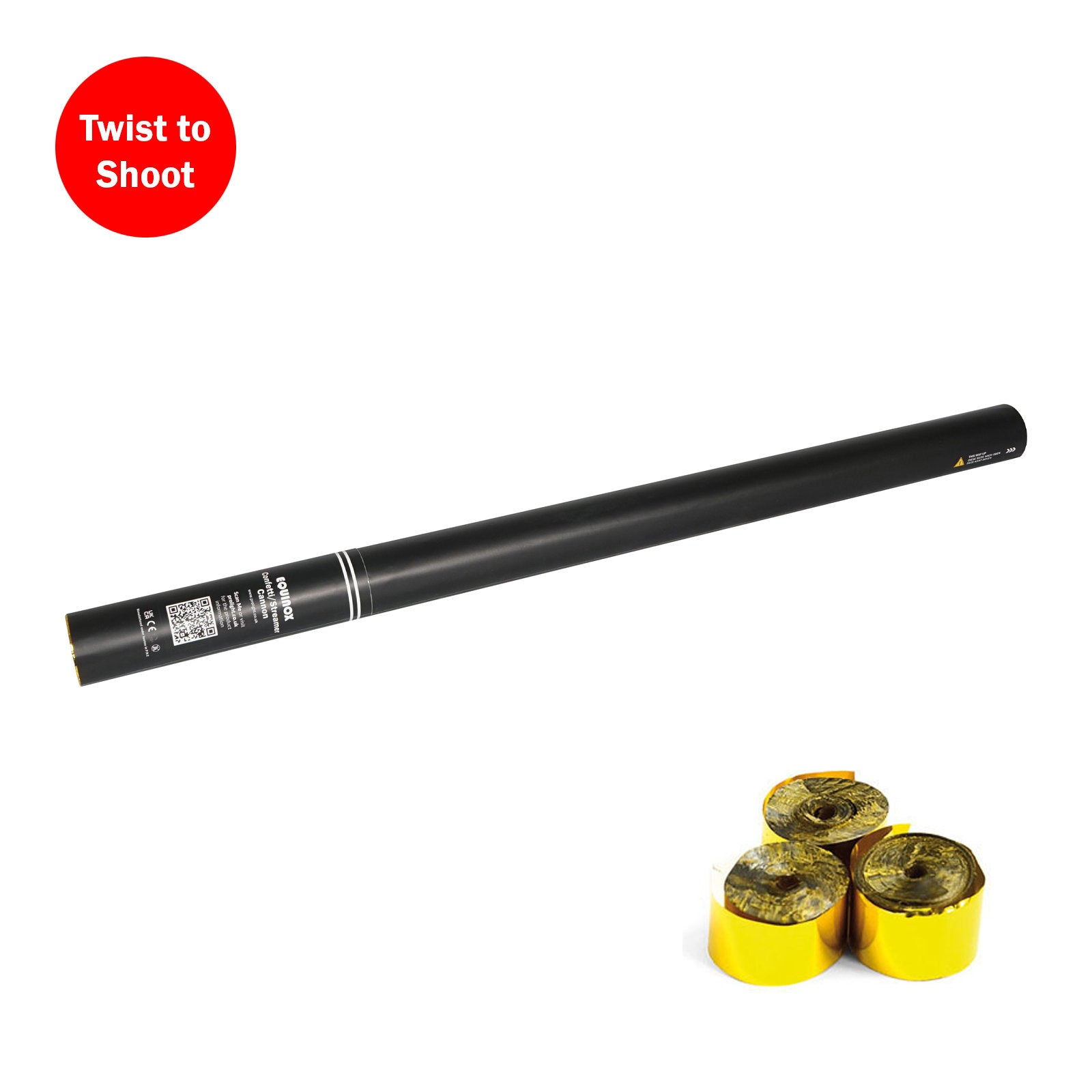 Equinox Handheld Streamer Cannon 80cm Gold Metallic - Main View