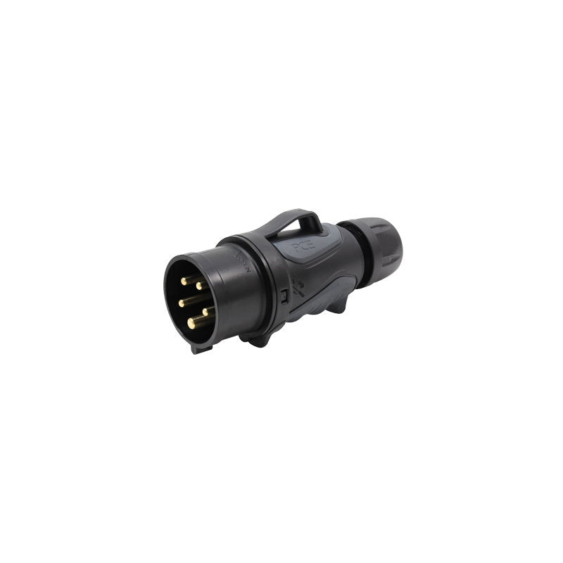 PCE 16A 415V 3P+N+E Black Plug (0153-6x) - Back Panel and Connections