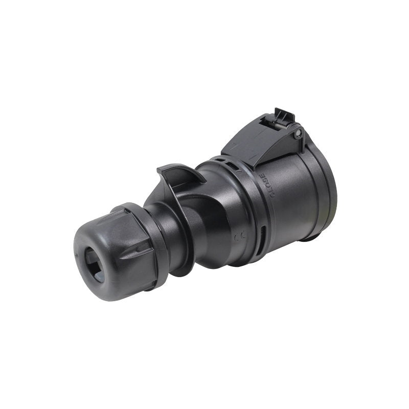 PCE 32A 415V 3P+N+E Black Socket (225-6xs) - Main View