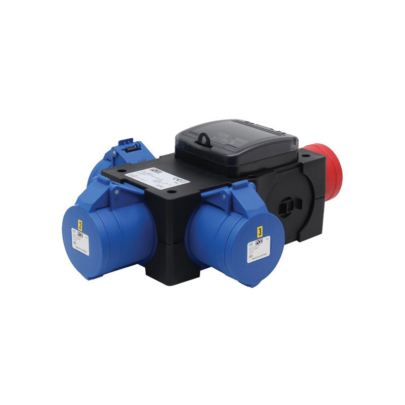 PCE ST ANTON Distribution Box 32A 415V In 3 x 32A 240V Out (9439019) - Main View