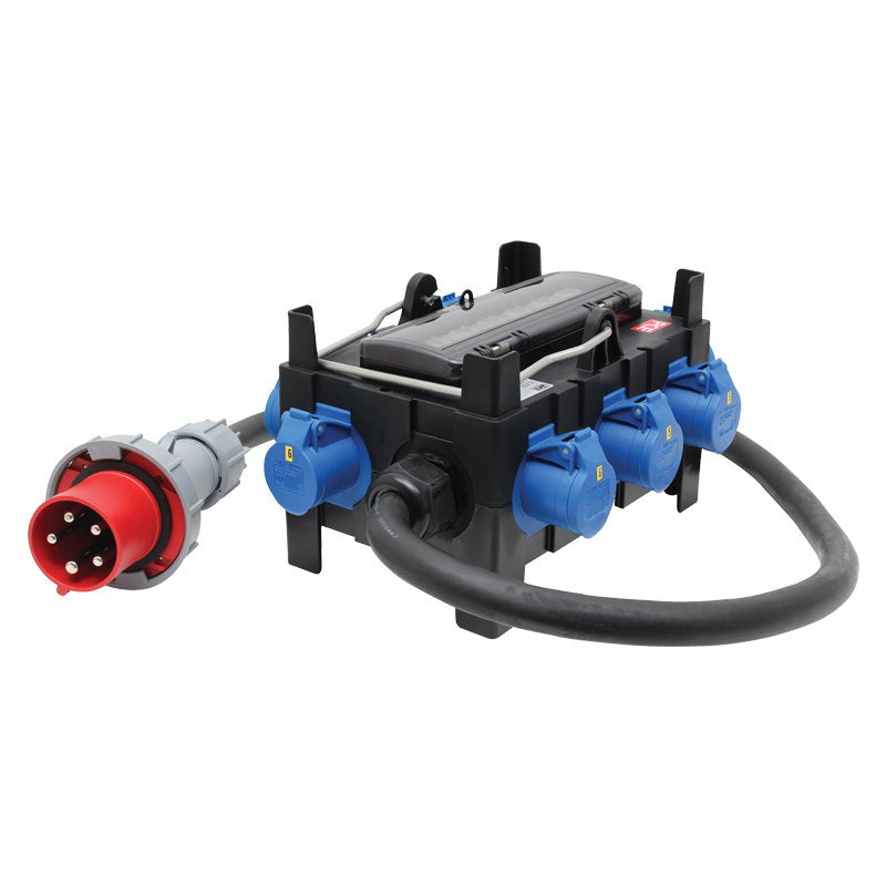 PCE ISCHL Distribution Box 63A 415V In 3 x 32A + 6 x 16A Out (9130027) - Main View