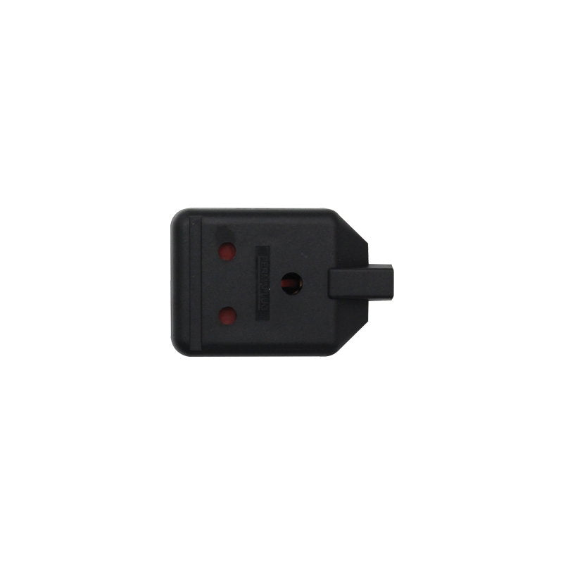 Masterplug 1 Gang 15A HD Round Pin Mains Socket Black (ELS15B) - Main View