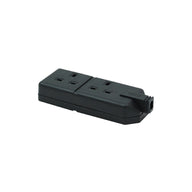 Masterplug 2 Gang 13A HD Mains Socket Black (ELS132B) - Main View