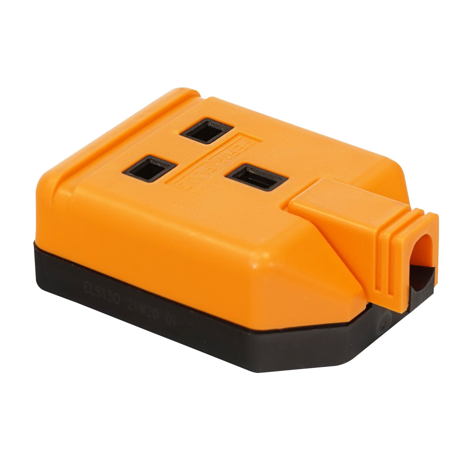 Masterplug 1 Gang 13A HD Mains Socket Orange (ELS13O) - Main View