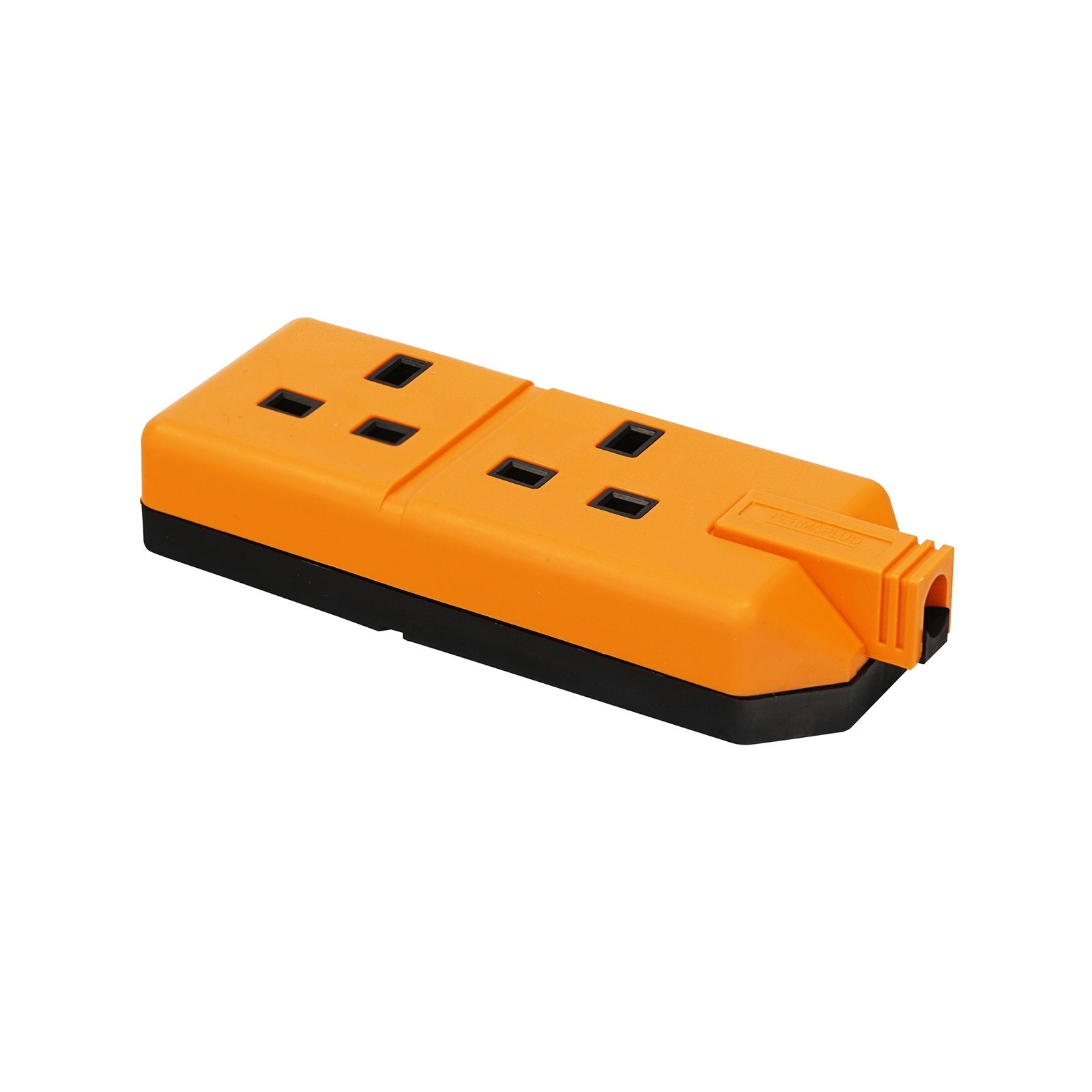 Masterplug 2 Gang 13A HD Mains Socket Orange (ELS132O) - Back Panel and Connections