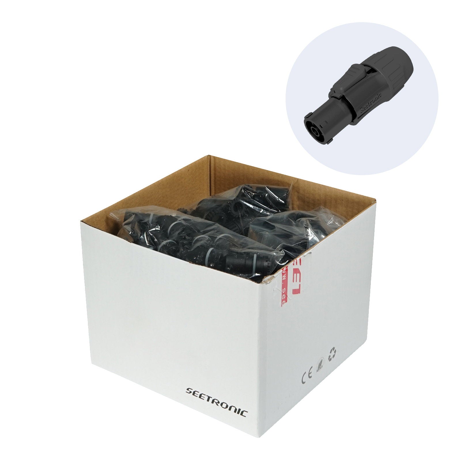Seetronic PowerTwist TR1 IP65 Female Black SAC3FX-28(05) Pack of 250 - Main View