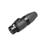 Seetronic 3-Pin Female XLR IP65 Black SCWF3-B - Main View