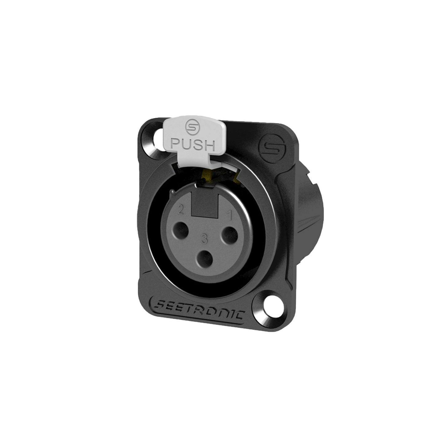 Seetronic XLR 3-Pin Chassis Socket Black (MK3F2C-B) - Main View