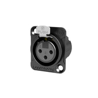 Seetronic XLR 3-Pin Chassis Socket Black (MK3F2C-B) - Main View