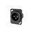 Seetronic XLR 3-Pin Chassis Plug Black (MJ3F2C-B) - Main View