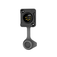 Seetronic XLR IP65 5-Pin Chassis Male Black (J5F2C-W-B-01) - Main View