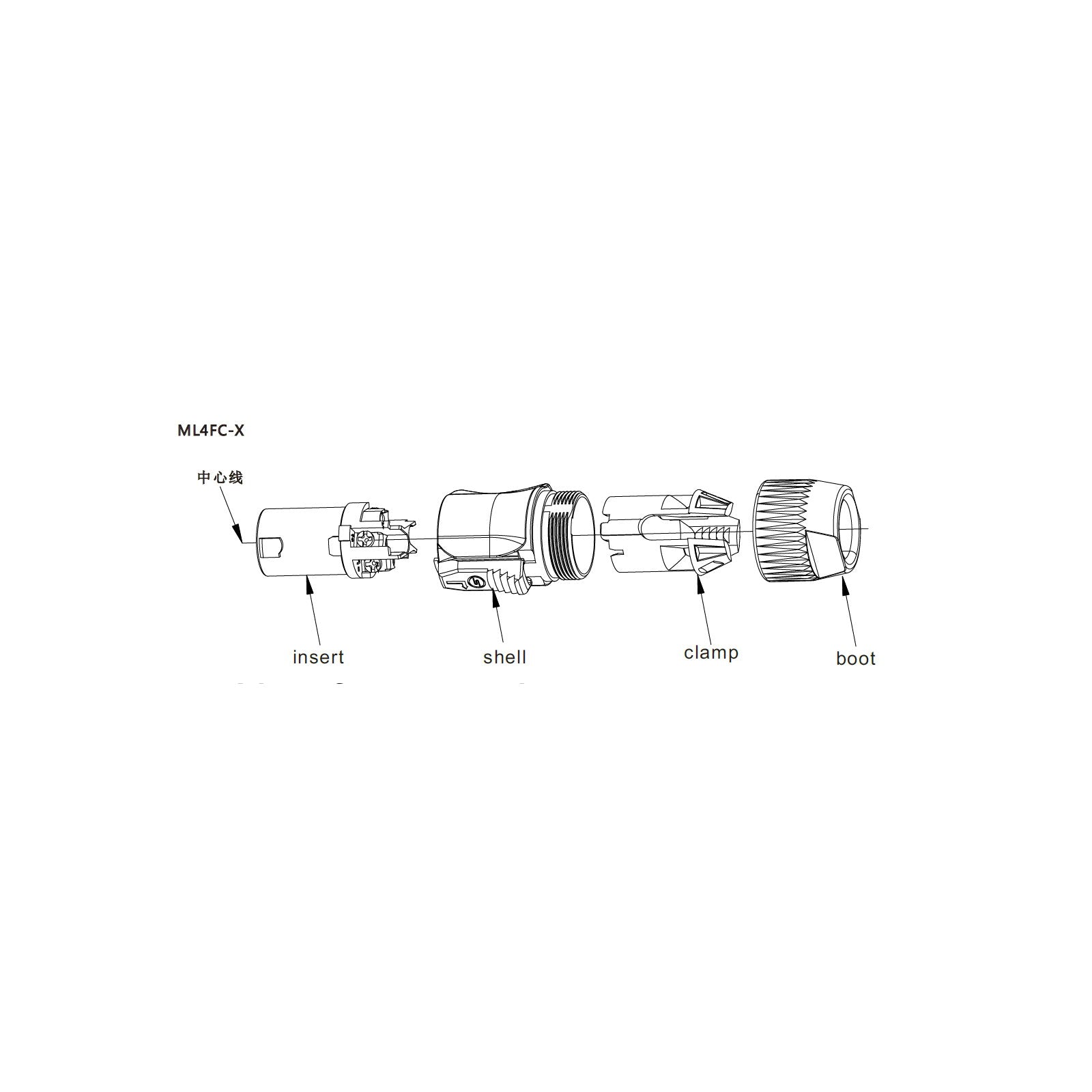 Seetronic Locking Loudspeaker Connector ML4FC-X - Main View