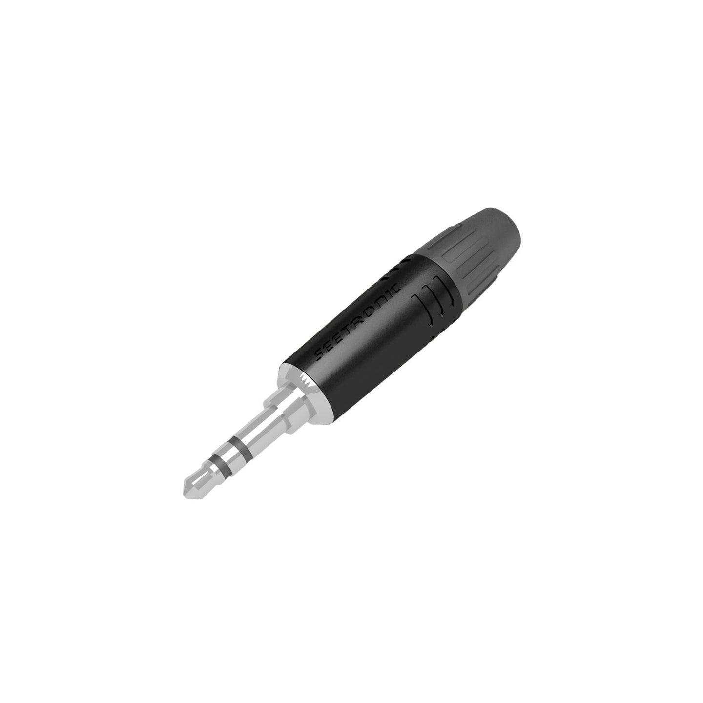 Seetronic 3.5mm 3-Pole Jack Plug Black M2TP3C-B - Main View