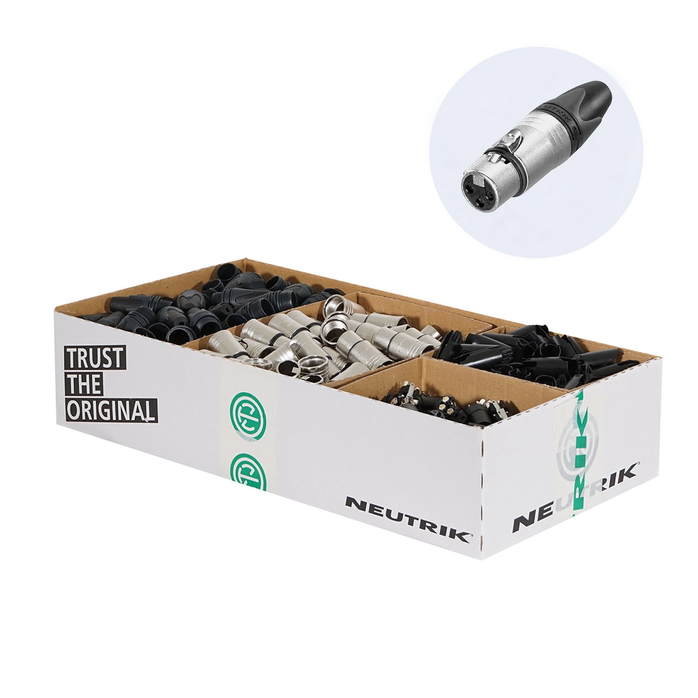 Neutrik XLR 3-Pin Female Socket Pack of 100 (NC3FXX-D) - Main View