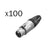 Neutrik XLR 3-Pin Female Socket Pack of 100 (NC3FXX-D) - Alternate View 1
