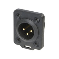 Neutrik XLR 3-pin Male Chassis Socket NC3MDX-TOP - Main View