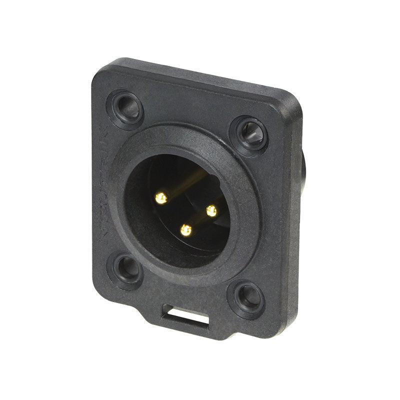 Neutrik XLR 3-pin Male Chassis Socket NC3MDX-TOP - Main View