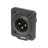 Neutrik XLR 3-pin Male Chassis Socket NC3MDX-TOP - Main View
