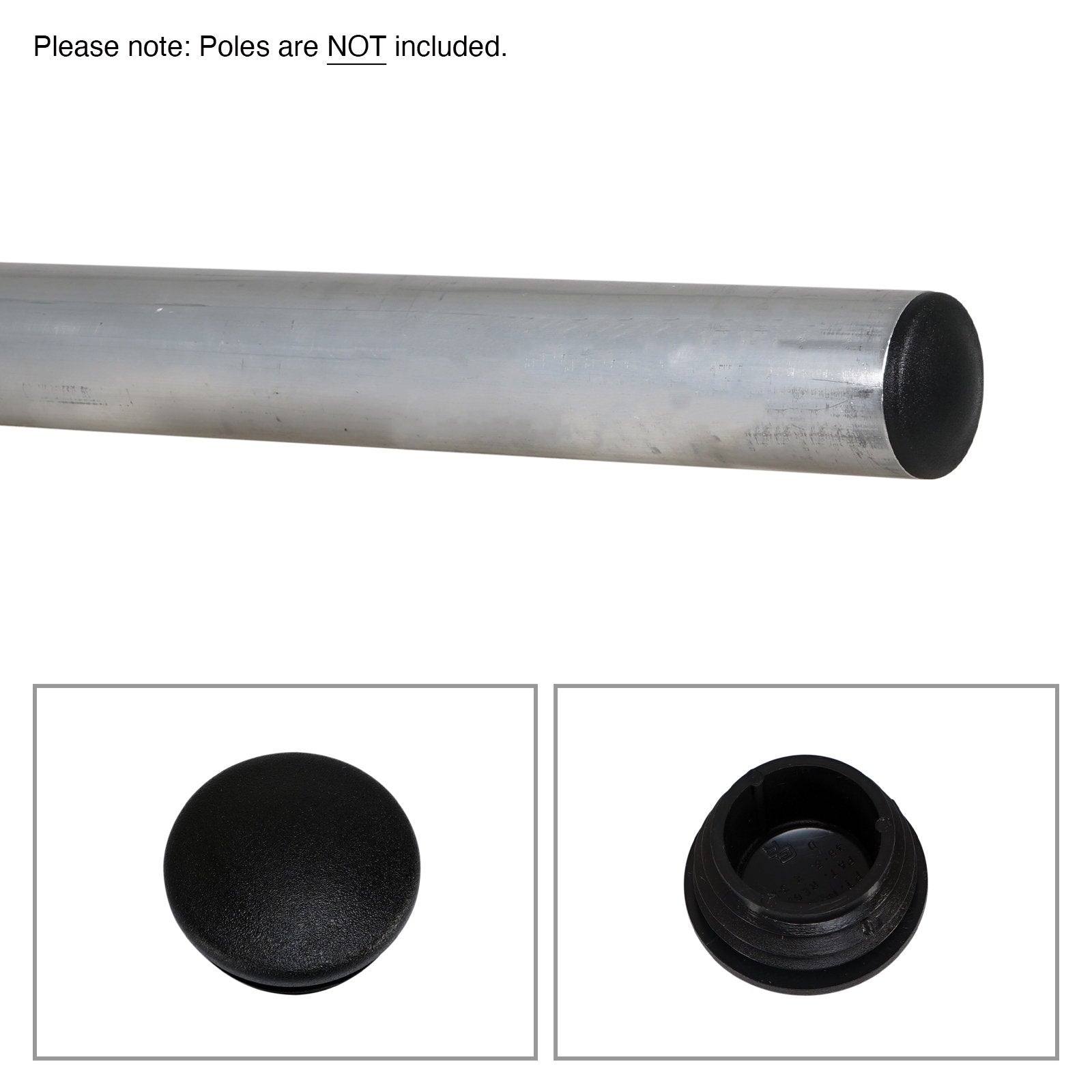 Robolights Scaffold Pole End Cap - Black - Main View