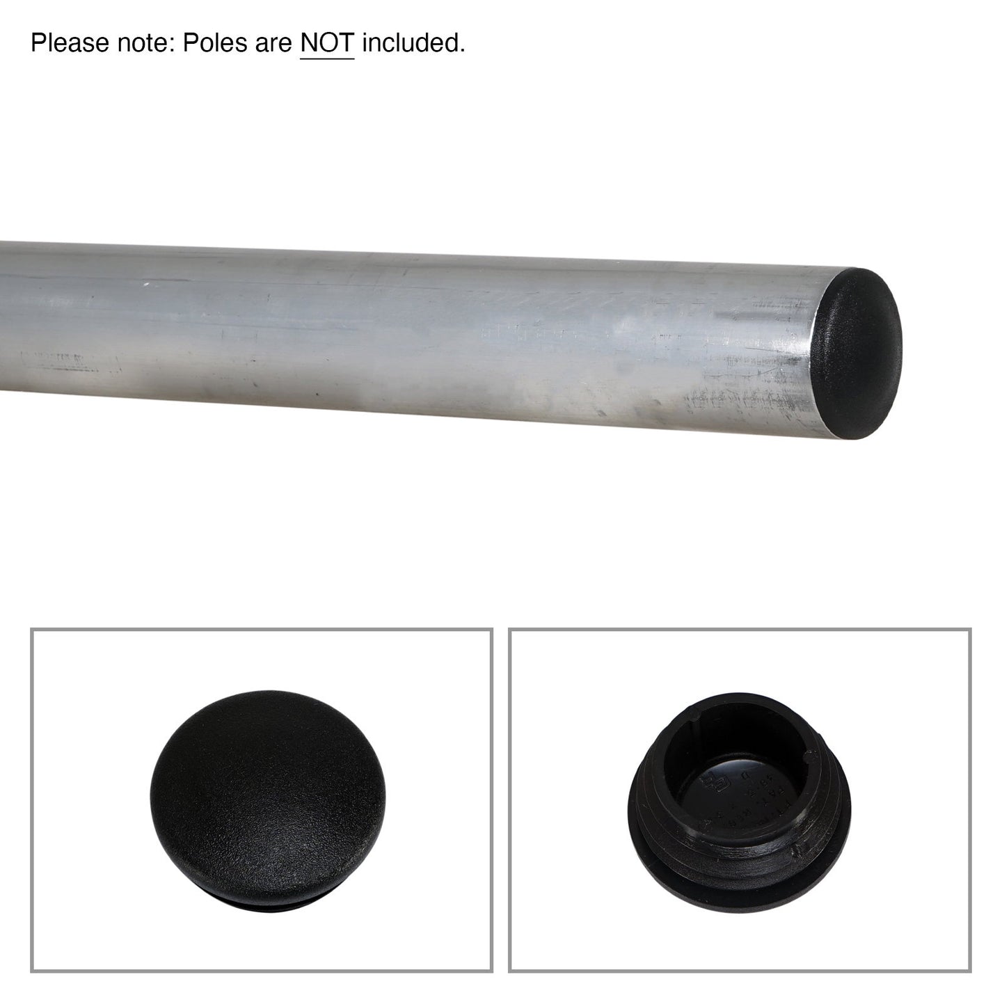 Robolights Scaffold Pole End Cap - Black - Main View