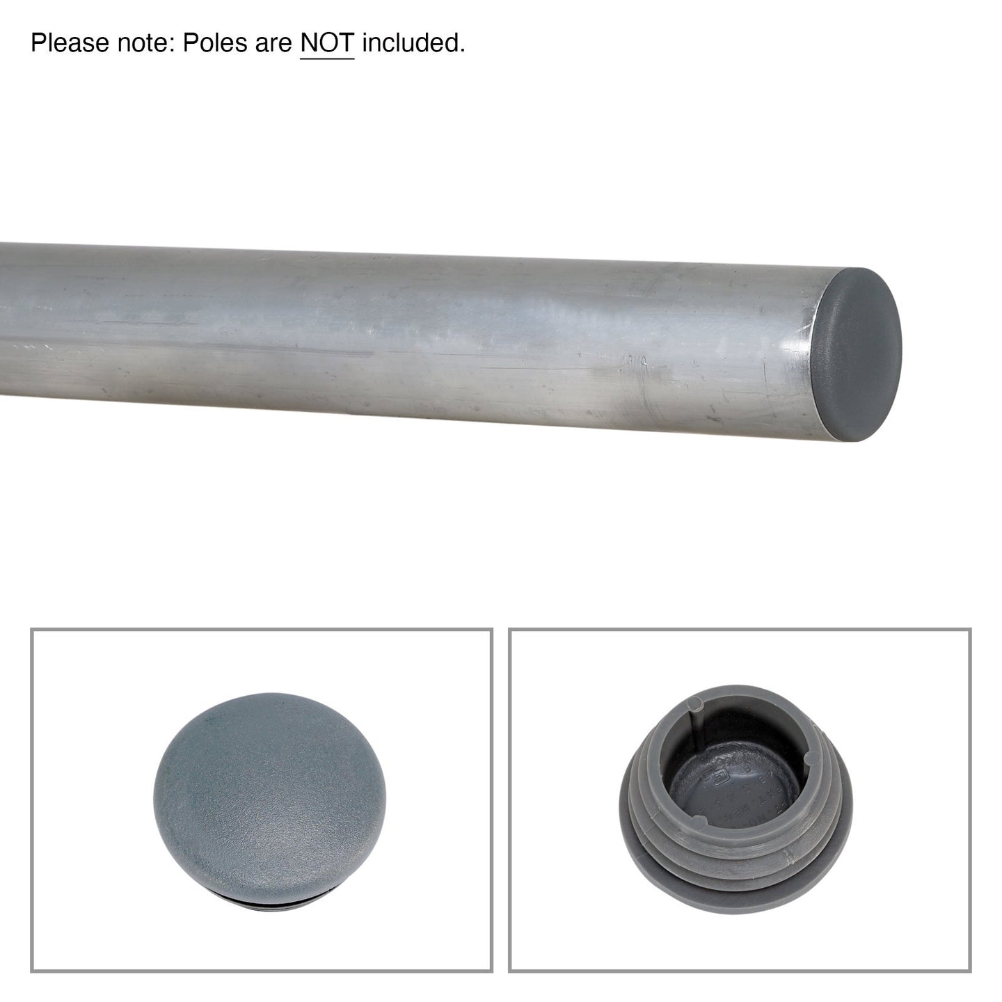 Robolights Scaffold Pole End Cap - Grey - Main View