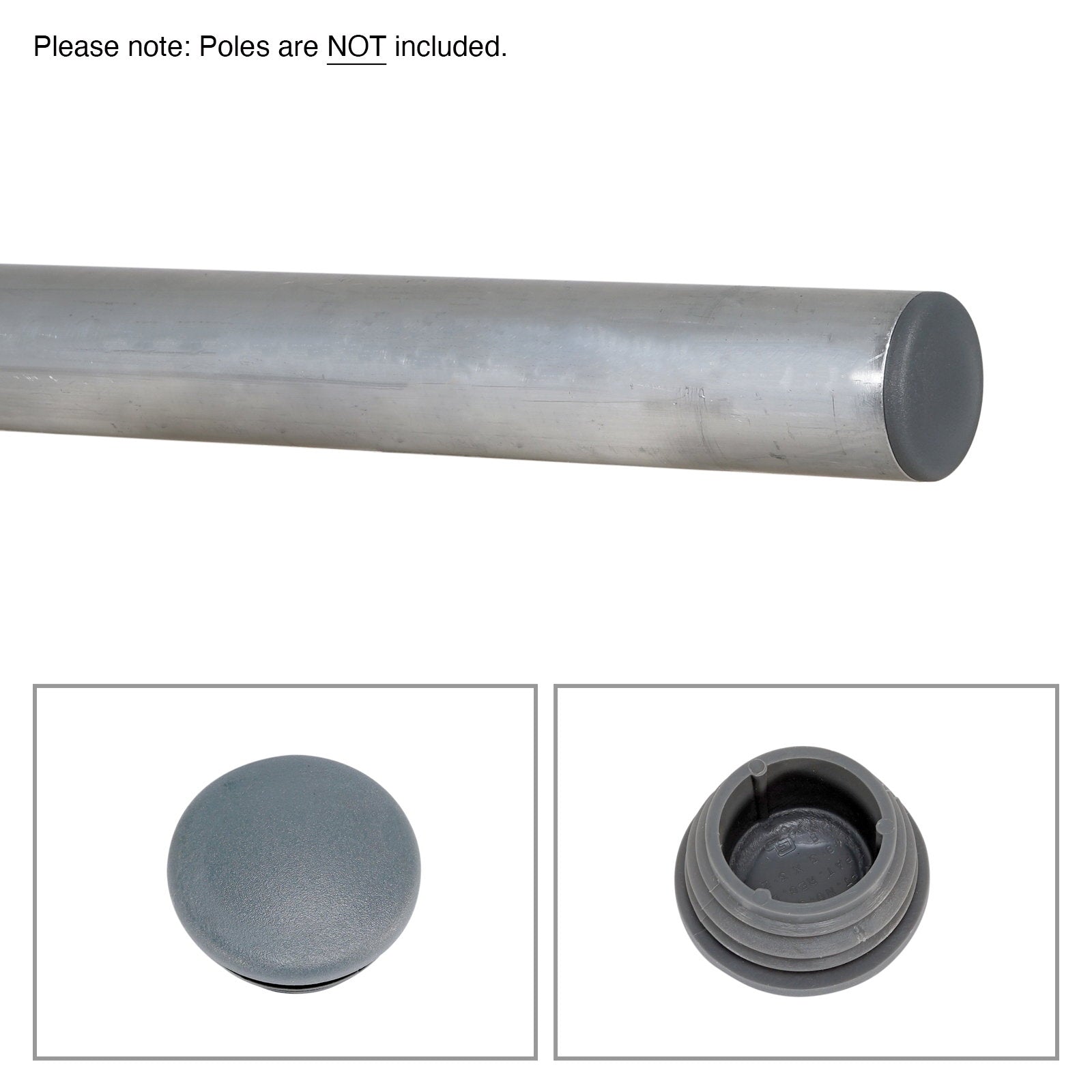 Robolights Scaffold Pole End Cap - Grey - Main View