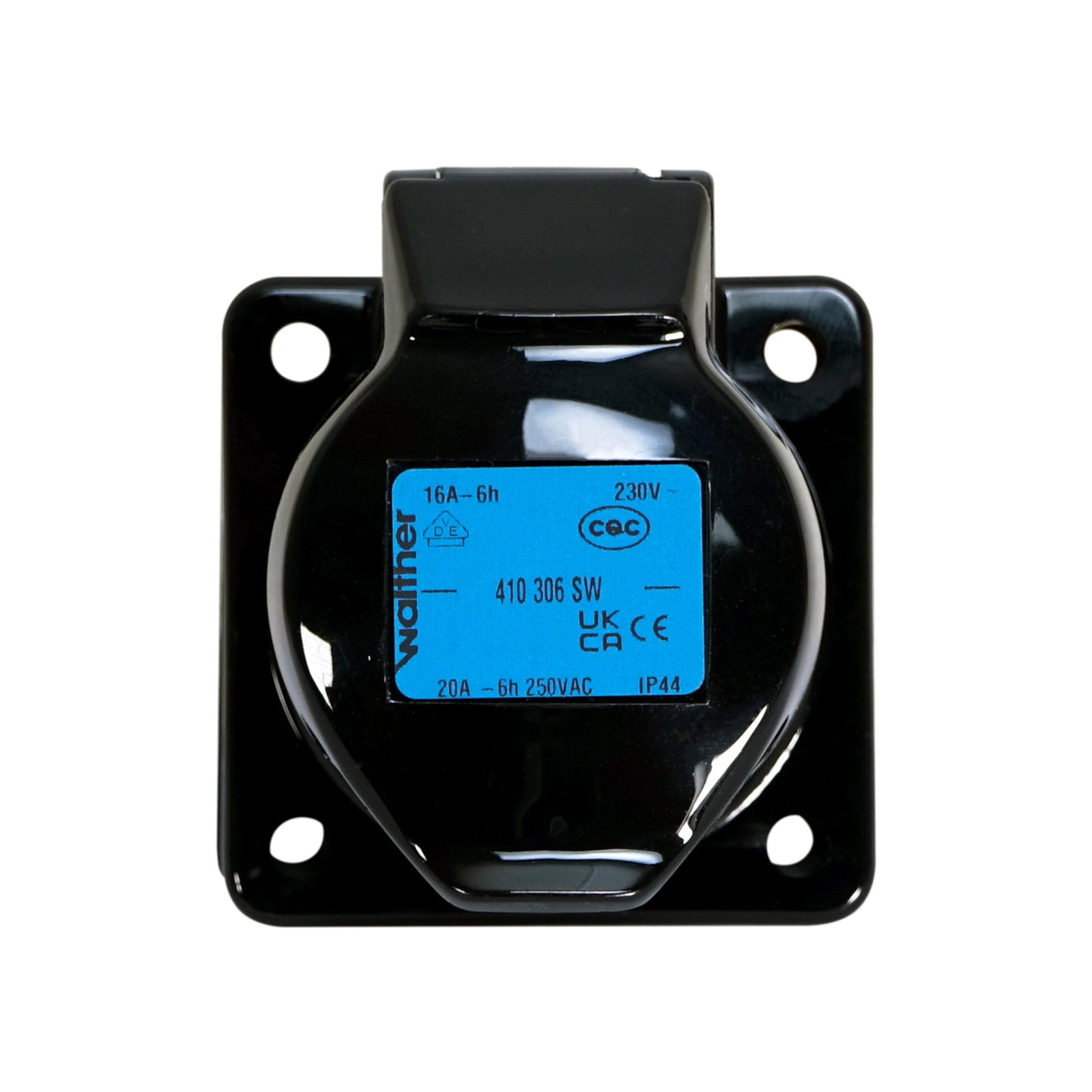 Walther 16A Panel Socket Black (410306SW) - Main View