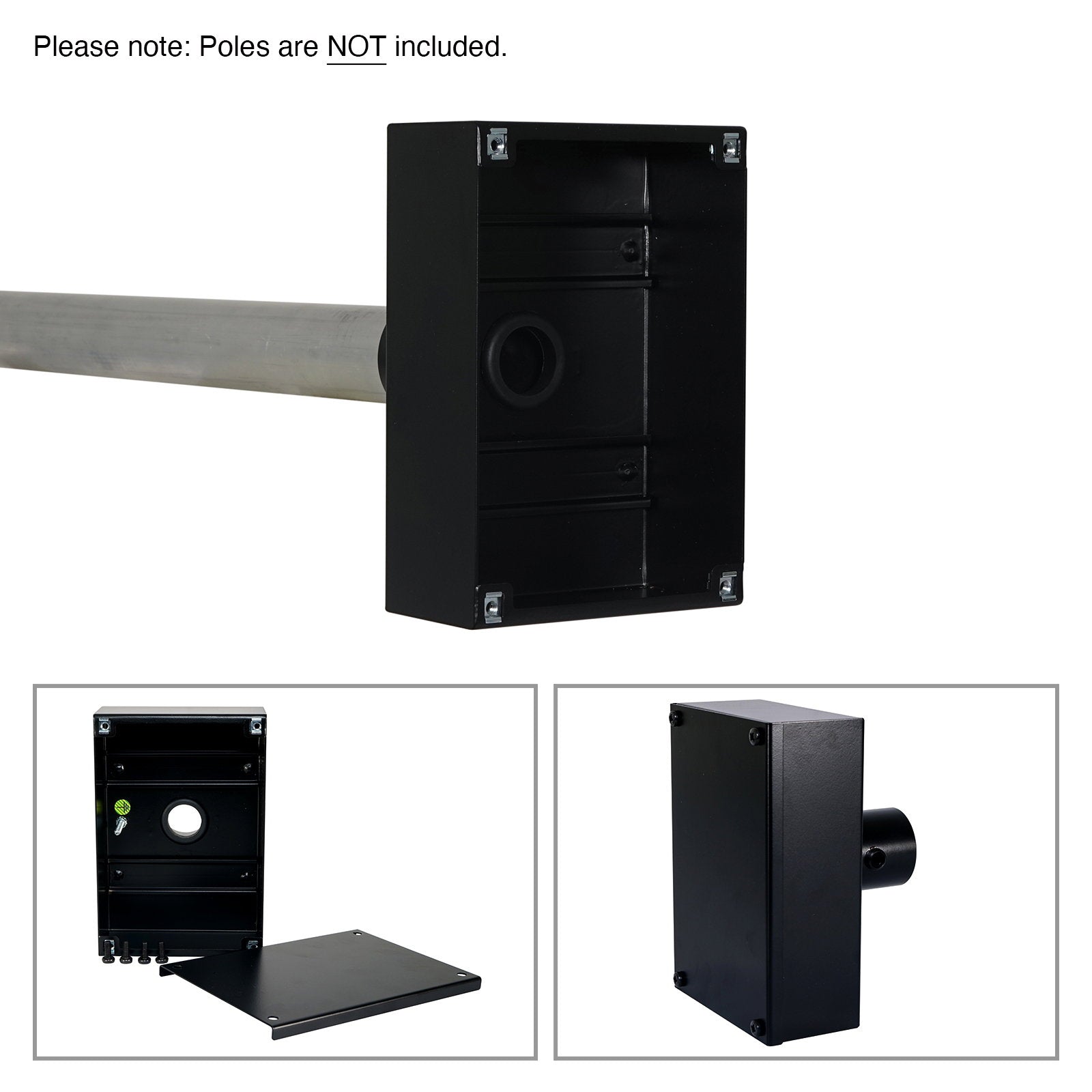 Robolights IWB End Terminal Box with DIN Rail Black (EB/DR/B) - Main View