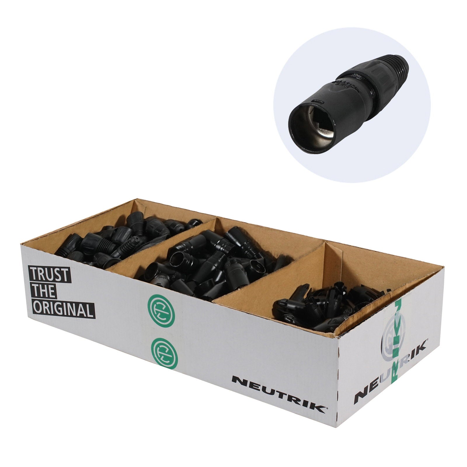 Neutrik etherCON Cable Connector RJ45 Carrier Pack of 100 NE8MX-B-1-D - Main View