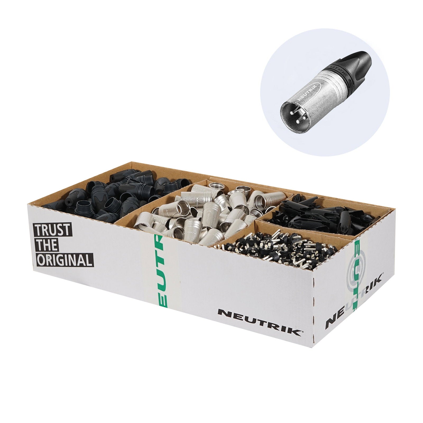 Neutrik XLR 3-Pin Male Plug Pack of 100 (NC3MXX-D) - Alternate View 1