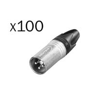 Neutrik XLR 3-Pin Male Plug Pack of 100 (NC3MXX-D) - Main View