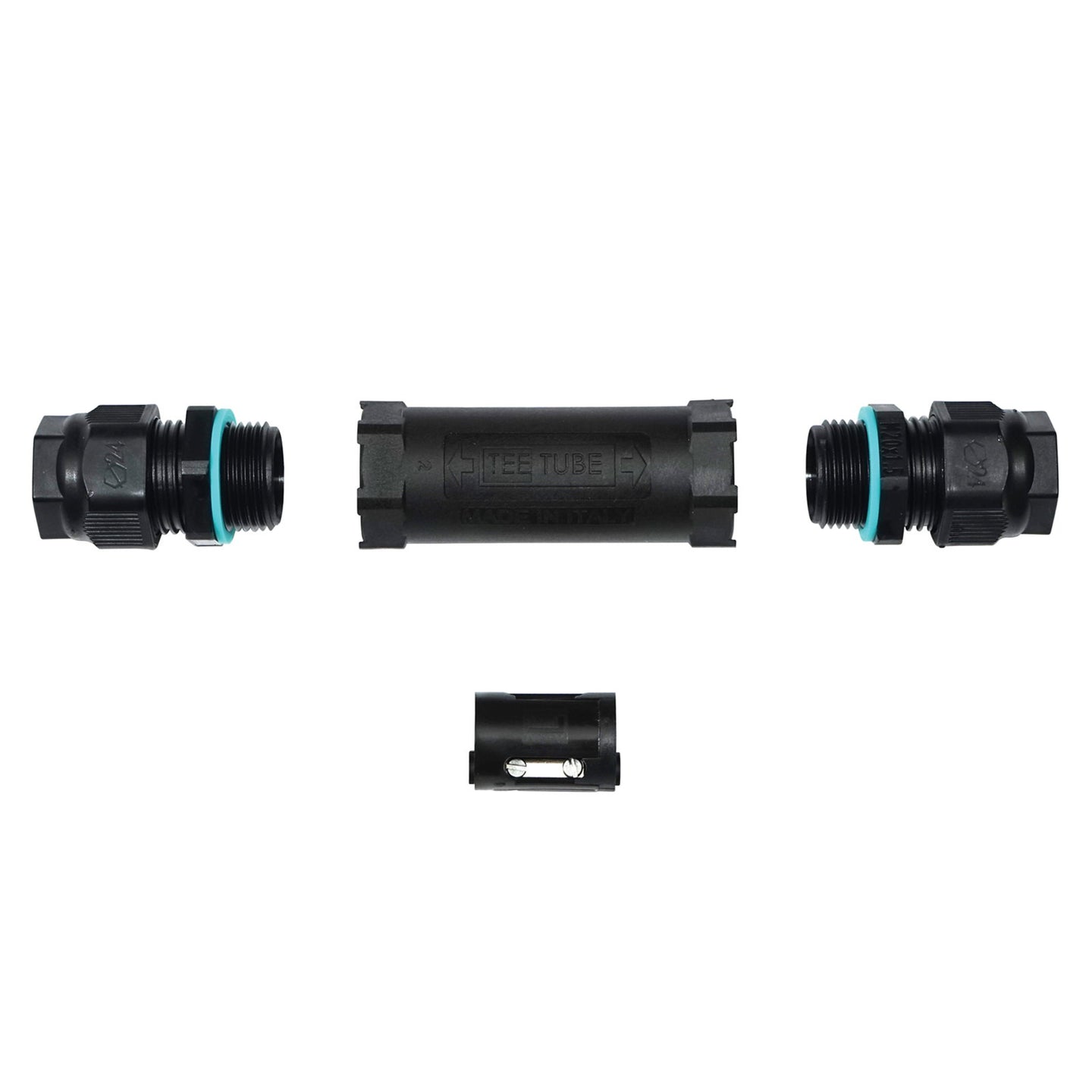 Hylec Inline TeeTube Connector 3-Pole 5-13mm TTK20BKSD - Main View
