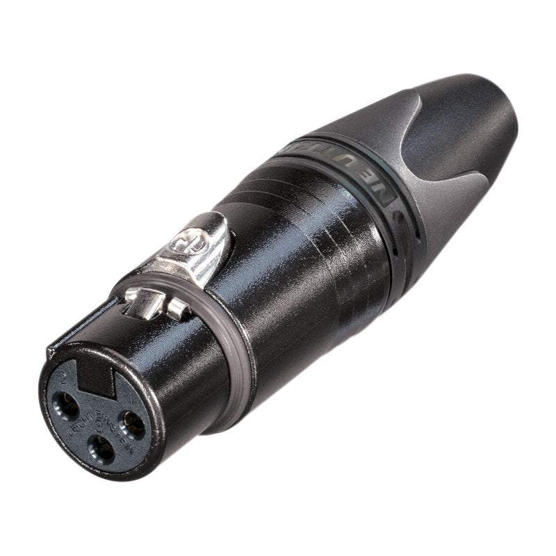 Neutrik XLR 3-Pin Female Socket Black NC3FXX-B - Main View