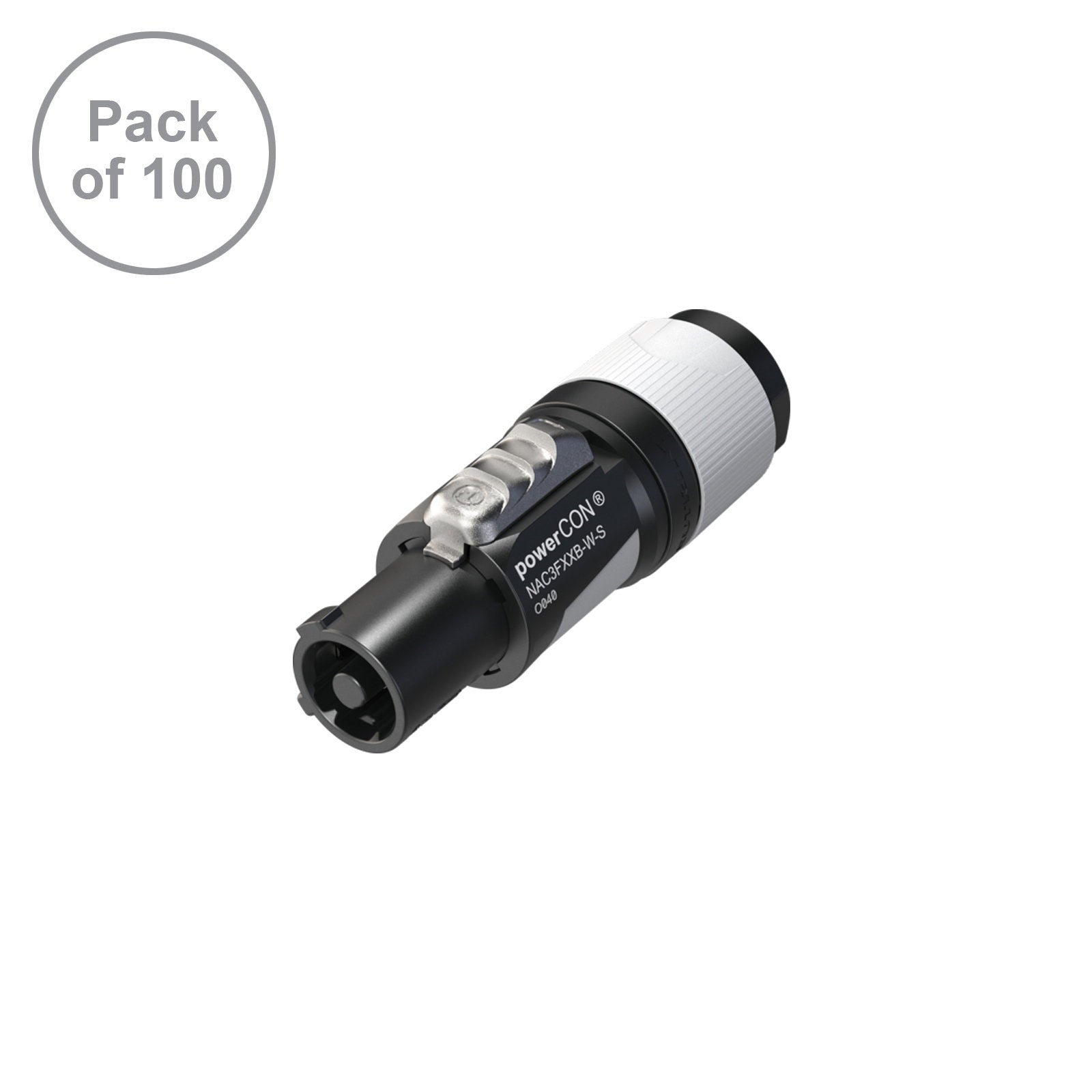 Neutrik powerCON FXX B-type Connector NAC3FXXB-W-S-D (Pack of 100) - Main View