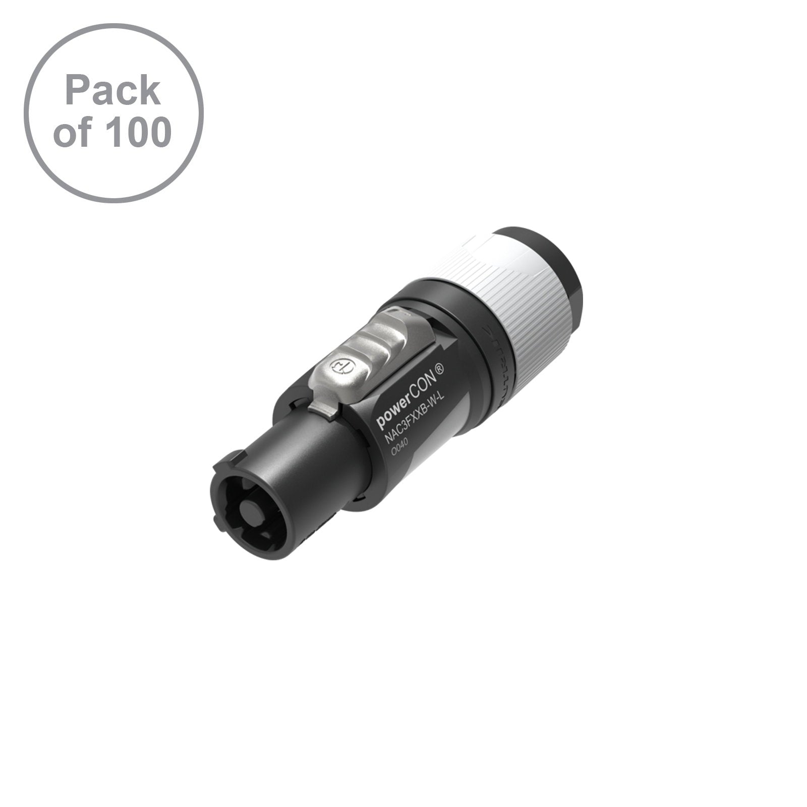 Neutrik powerCON FXX B-type Connector NAC3FXXB-W-L-D (Pack of 100) - Back Panel and Connections