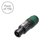 Neutrik speakON Cable Connector NL4FXX-W-L-D (Pack of 100) - Back Panel and Connections