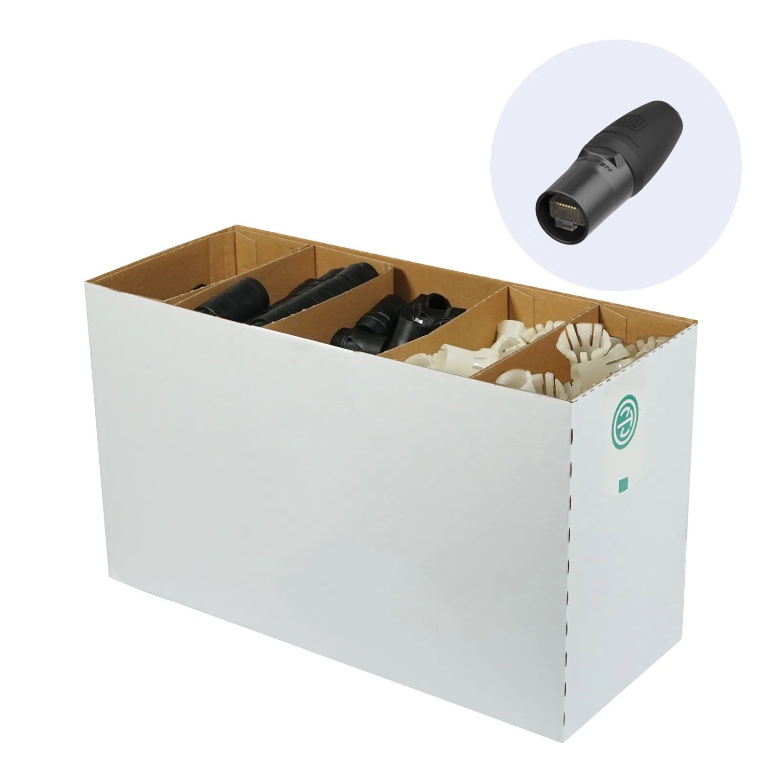 Neutrik etherCON Cable Connector RJ45 Black NE8MXR-B-TOP-D (Pack of 100) - Main View