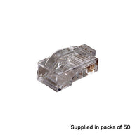 TUK RJ45 Crimp plugs CAT5E Unshielded Arc-latch Pack of 50 - Main View