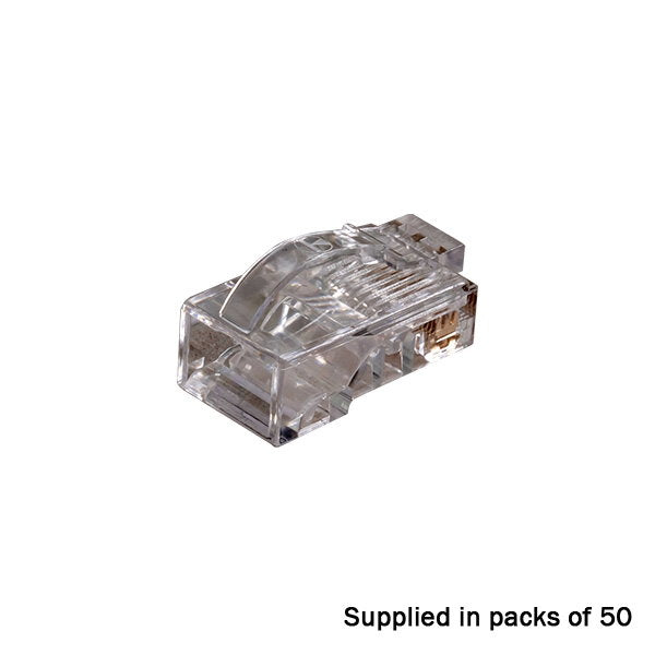 TUK RJ45 Crimp plugs CAT5E Unshielded Arc-latch Pack of 50 - Main View