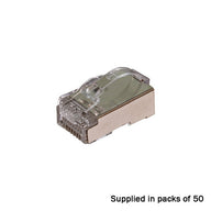 TUK RJ45 Crimp plugs CAT5E Shielded Arc-latch Pack of 50 - Main View