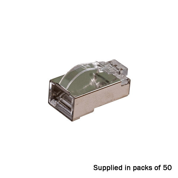 TUK RJ45 Crimp plugs CAT5E Shielded Arc-latch Pack of 50 - Alternate View 1